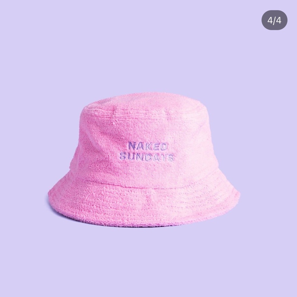 Naked Sundays Terry Pink Bucket Hat